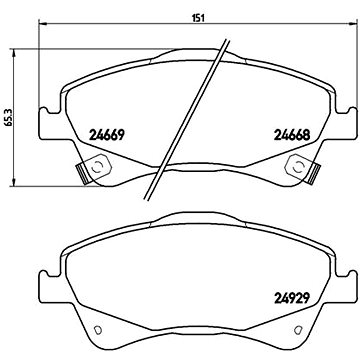 

BREMBO Sada brzdových destiček P 83 109