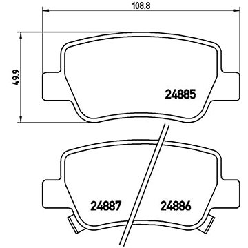 

BREMBO Sada brzdových destiček P 83 112
