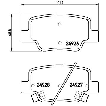 

BREMBO Sada brzdových destiček P 83 114