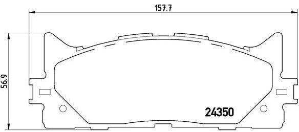 

BREMBO Sada brzdových destiček P 83 117