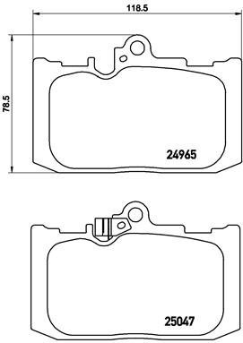 

BREMBO Sada brzdových destiček P 83 131