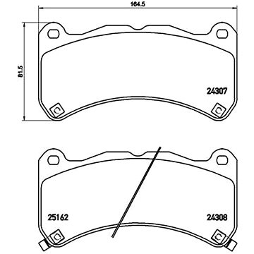 

BREMBO Sada brzdových destiček P 83 146