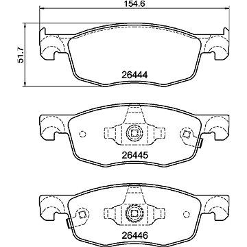 

BREMBO Sada brzdových destiček P 83 185