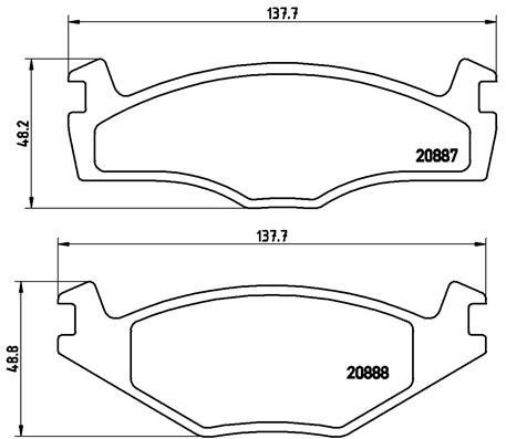 

BREMBO Sada brzdových destiček P 85 005