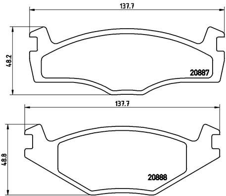 

BREMBO Sada brzdových destiček P 85 012