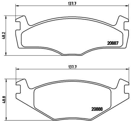 

BREMBO Sada brzdových destiček P 85 024