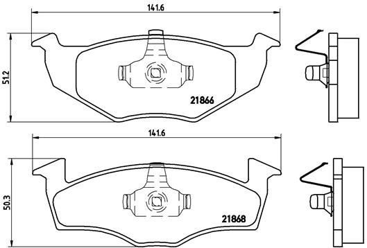 

BREMBO Sada brzdových destiček P 85 031