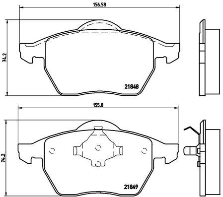 

BREMBO Sada brzdových destiček P 85 039