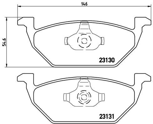 

BREMBO Sada brzdových destiček P 85 041