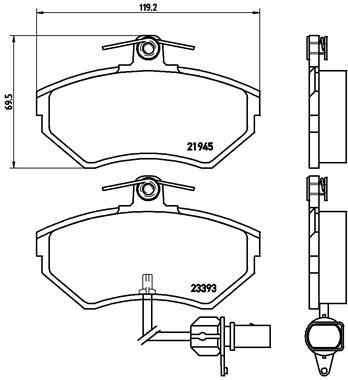 

BREMBO Sada brzdových destiček P 85 044
