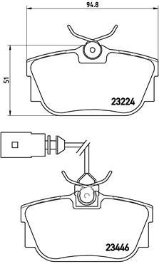 

BREMBO Sada brzdových destiček P 85 046