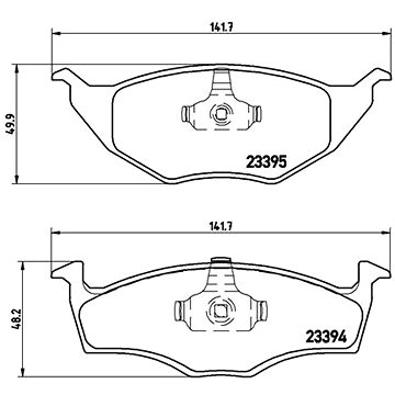 

BREMBO Sada brzdových destiček P 85 055