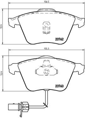 

BREMBO Sada brzdových destiček P 85 056