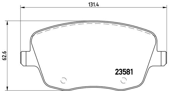 

BREMBO Sada brzdových destiček P 85 057