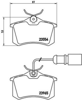 

BREMBO Sada brzdových destiček P 85 058