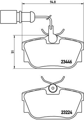 

BREMBO Sada brzdových destiček P 85 059