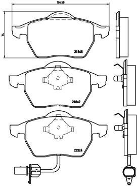

BREMBO Sada brzdových destiček P 85 060