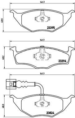 

BREMBO Sada brzdových destiček P 85 063