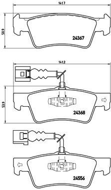 

BREMBO Sada brzdových destiček P 85 068