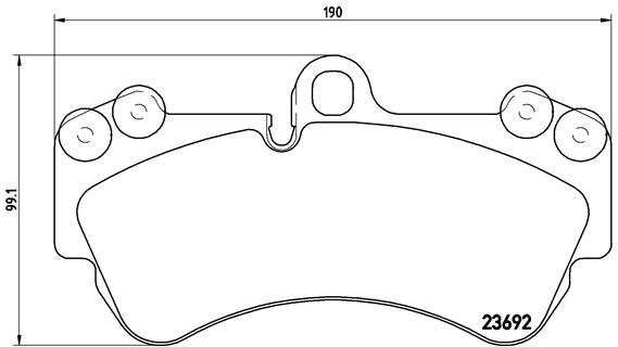 

BREMBO Sada brzdových destiček P 85 069