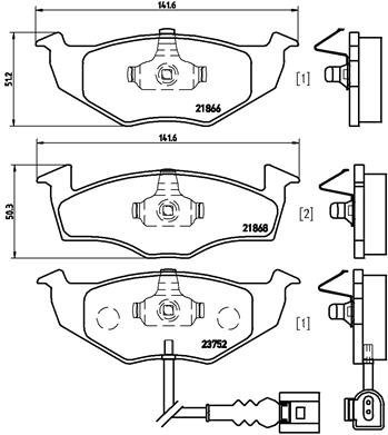

BREMBO Sada brzdových destiček P 85 071