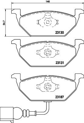

BREMBO Sada brzdových destiček P 85 072
