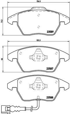 

BREMBO Sada brzdových destiček P 85 075