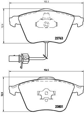 

BREMBO Sada brzdových destiček P 85 084