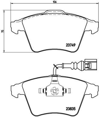 

BREMBO Sada brzdových destiček P 85 090