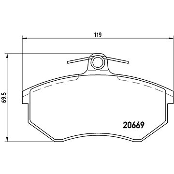 

BREMBO Sada brzdových destiček P 85 092