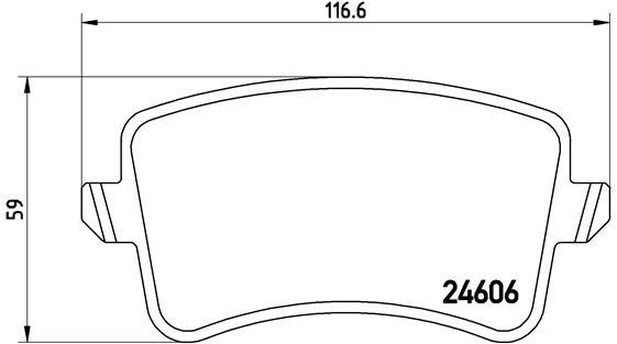 

BREMBO Sada brzdových destiček P 85 100X