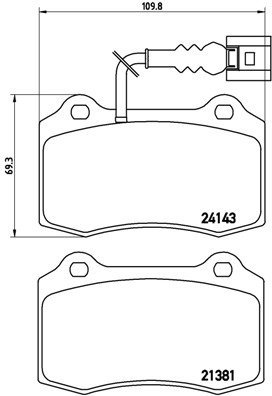 

BREMBO Sada brzdových destiček P 85 104