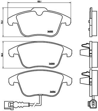 

BREMBO Sada brzdových destiček P 85 112