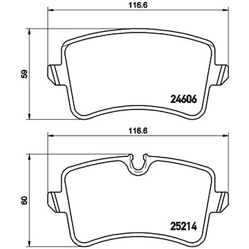 

BREMBO Sada brzdových destiček P 85 118