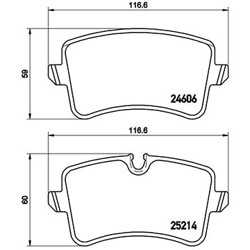 

BREMBO Sada brzdových destiček P 85 119