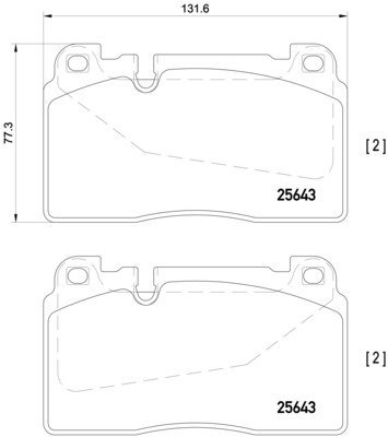 

BREMBO Sada brzdových destiček P 85 123