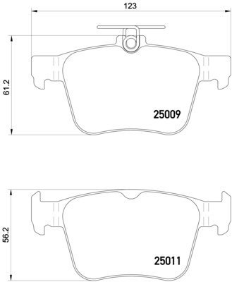 

BREMBO Sada brzdových destiček P 85 124