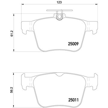 

BREMBO Sada brzdových destiček P 85 124X
