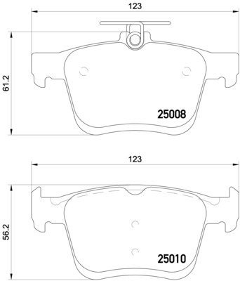 

BREMBO Sada brzdových destiček P 85 125