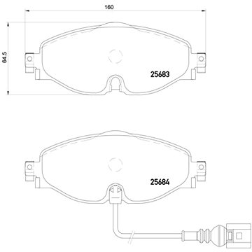 

BREMBO Sada brzdových destiček P 85 126