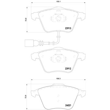 

BREMBO Sada brzdových destiček P 85 129X