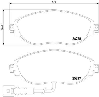 

BREMBO Sada brzdových destiček P 85 131