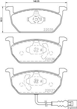 

BREMBO Sada brzdových destiček P 85 137X