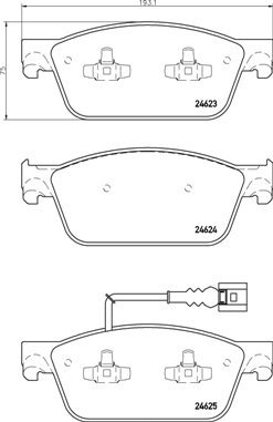 

BREMBO Sada brzdových destiček P 85 141