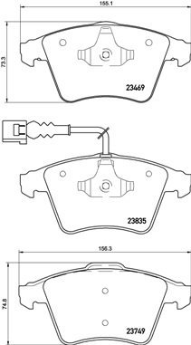 

BREMBO Sada brzdových destiček P 85 149