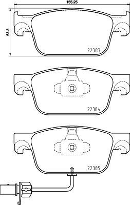 

BREMBO Sada brzdových destiček P 85 153X