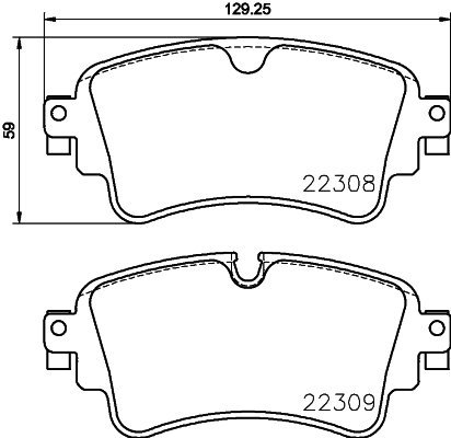 

BREMBO Sada brzdových destiček P 85 154X