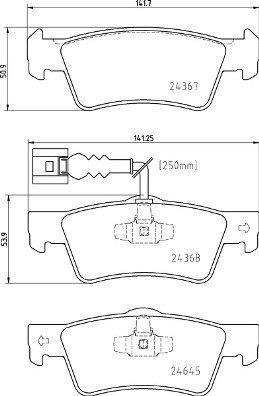 

BREMBO Sada brzdových destiček P 85 163