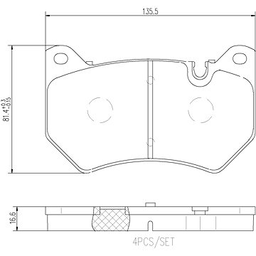 

BREMBO Sada brzdových destiček P 85 177