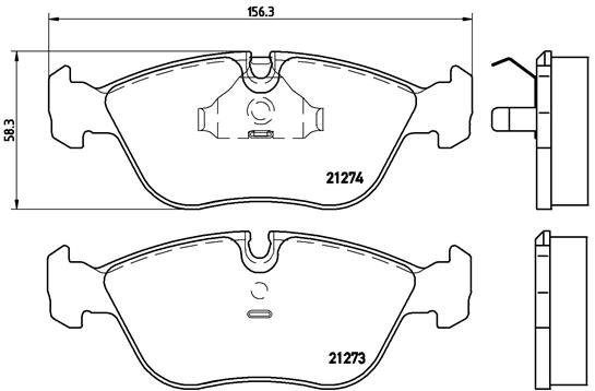 

BREMBO Sada brzdových destiček P 86 013